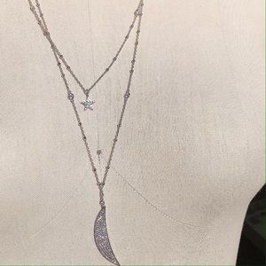 Henri Bendel Luxury Moon Star Rhinestone necklace